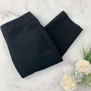 LOFT Ann Taylor Curvy Trouser Black Straight Leg Pants - Mid Rise